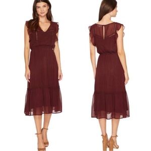 BB Dakota Carra Flounce Peasant Ruffle CottageCore Dress Size Medium